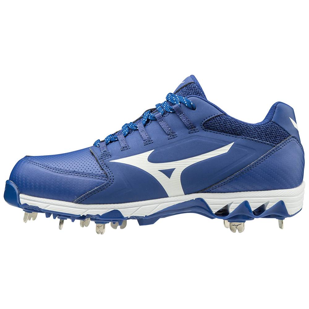 Damske Softball Obuv Mizuno 9-Spike Swift 6 Nizke Metal Kráľovská Modrá/Biele Vypredaj ZUCS30792
